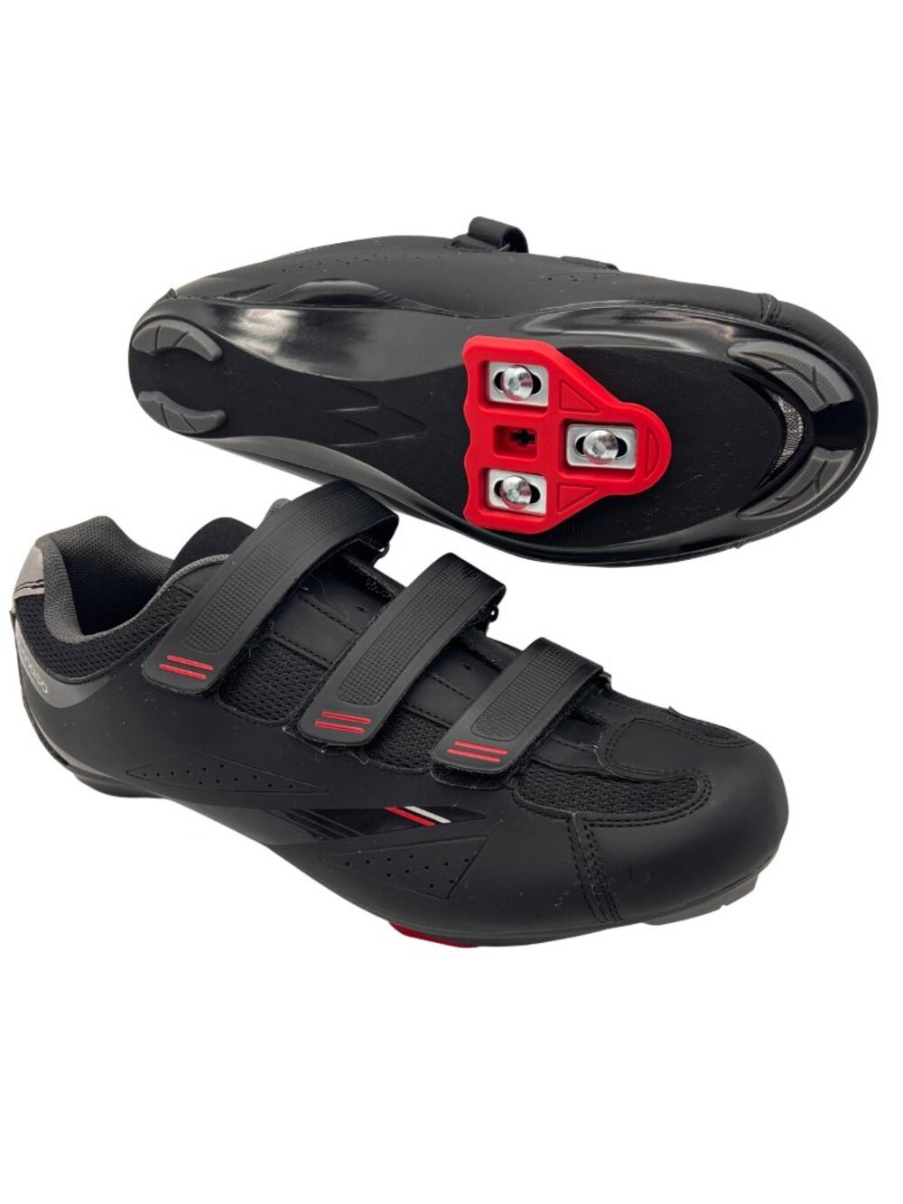 Tommaso Mens Road Cycling Shoes EU 45 Black & Red SPD/Delta Cleats Compatible